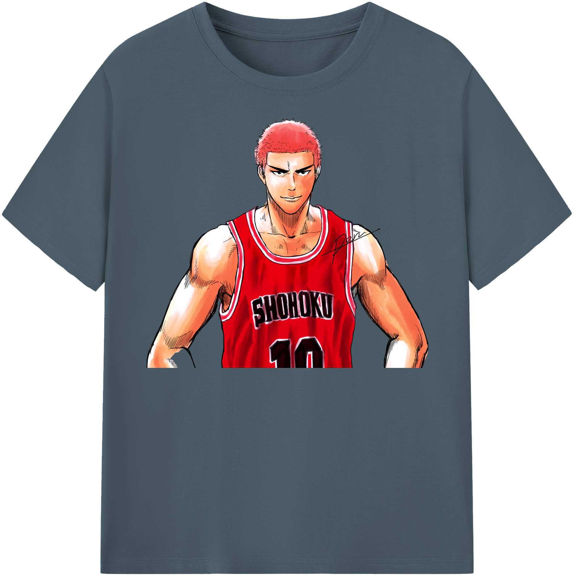 SLAM DUNK／スラムダンク 綿100％半袖Tシャツ（フロントプリント）